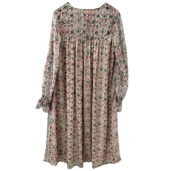 Zadig & Voltaire Raya Mousseline Mini Kale Dress Multicolor Size Medium - Picture 6 of 14